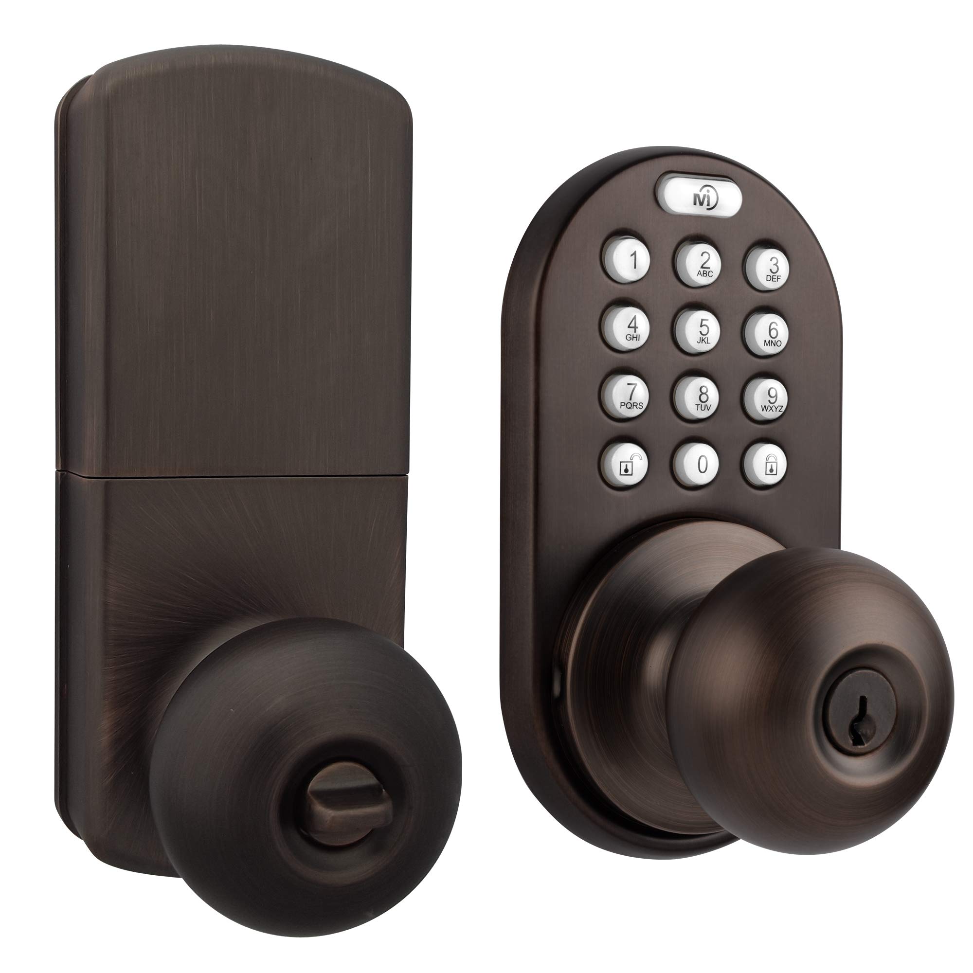 MiLocks DKK-02OB Electronic Touchpad Entry Keyless Door Lock, Oil